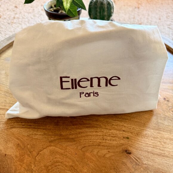 Elleme Paris Small Boomerang Woven Leather Burgundy - Picture 7 of 7